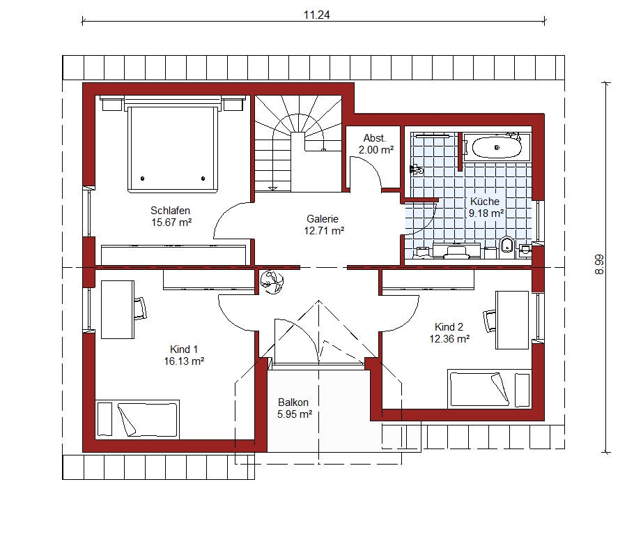 Grundplan des Haustyps Classic 141