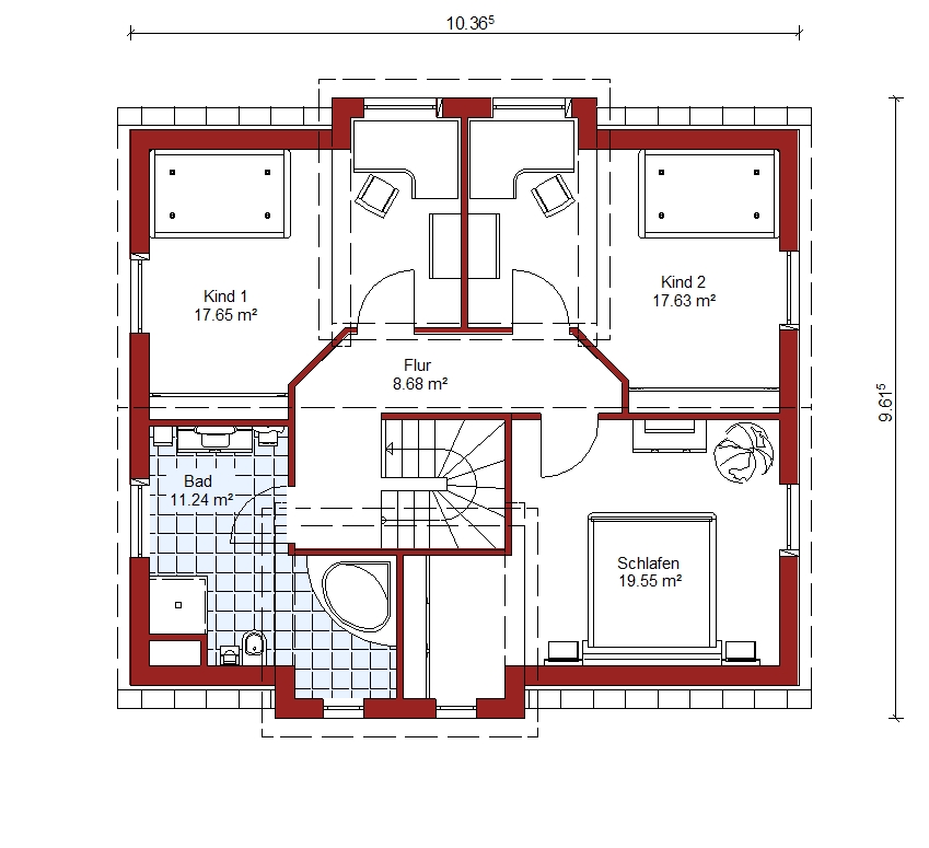 Grundplan des Haustyps Classic 147