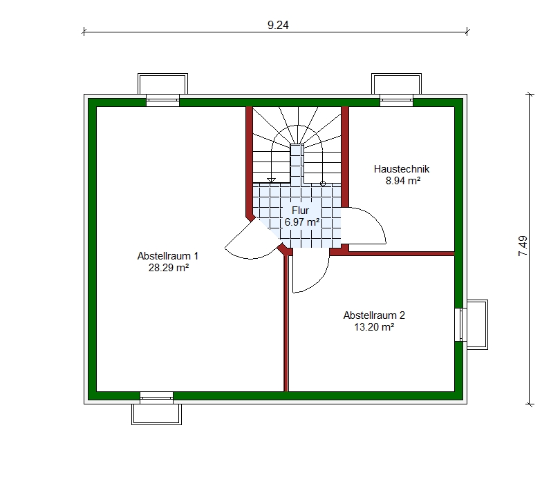 Grundplan des Haustyps Compact 105