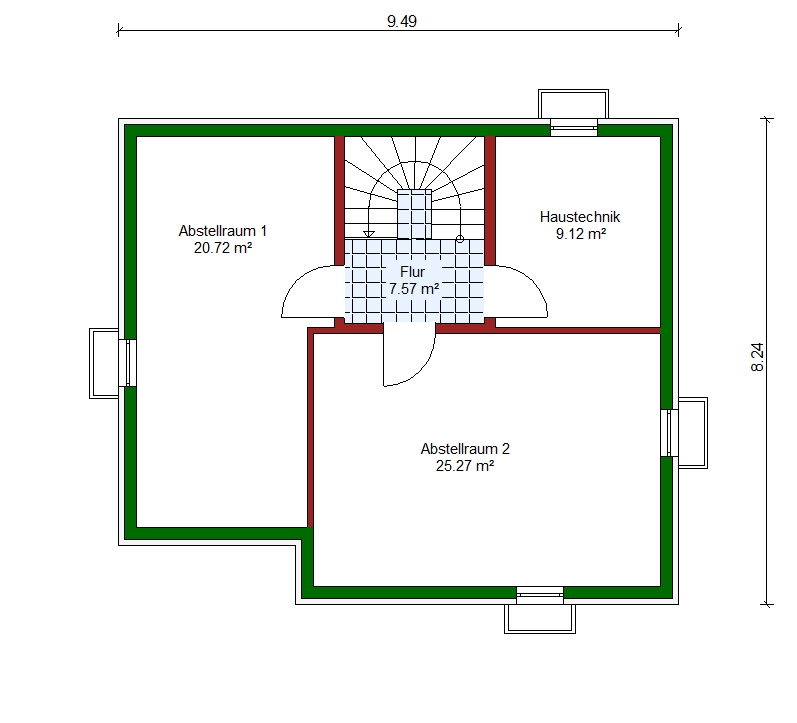 Grundplan des Haustyps Compact 117