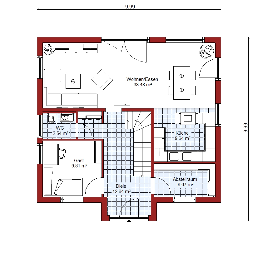 Grundplan des Haustyps Trend 146